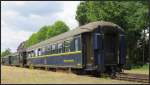 Fein Speisen auf Rädern.Dieses kann man bei der Museumsbahn der ZLSM in Simpelveld (NL) unweit von Aachen. Dieser Pullmann Speisewagen wird in den Sommermonaten oft am regulären Zug angehangen und verwöhnt die Gaumen der Fahrgäste dann. Szenario vom 22 Juni 2014.