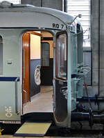 Die Eingangst�r auf der  Gep�ckseite  des Speise- und Gep�ckwagens RD 7659, welcher Anfang September 2026 im Eisenbahnmuseum Utrecht ausgestellt war.