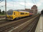 UST-96 von Eurailscout Inspection & Analysis auf Bahnhof Amersfoort am 31-7-2008. UST-96 ist eine ultraschallwelle Messtriebwagen (Dieseltriebwagen).