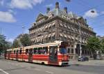 Die HTM 3116 mit linie 1 nach Delft, hier am Buitenhof denn 11 jun 2011.