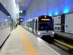 Randstadtrail Linie E (RSG3-Wagen)nach Den Haag im neue U-Bahnhof Blijdorp am 11.10.10