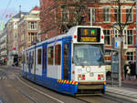 Straßenbahn Amsterdam Linie 5 nach Van Hallstraat in Rijksmuseum, 14.12.2018.