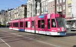 GVB Amsterdam '2109', Siemens Combino 13g/14g, hier auf der Tram 14, Amsterdam- Damrak im April 2023.