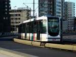 Citadis 2025 am 17.09.05 auf der Erasmusbrug in voller Fahrt.