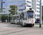 RET Wagen 734 mit linie 8 nach Spangen fhrt in richtung Weena am 20.08 2011.