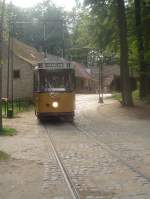 Triebwagen 520 bei seiner Rundfahrt durch das Freilichtmuseum im August 2007