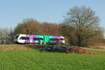 Arriva 258 als Zug 30838 (Winterswijk - Zutphen) nach Abfahrt in Lichtenvoorde-Groenlo am 03.03.2026. Bild 23574.