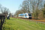 Arriva 25 als Zug 31231 (Zutphen - Oldenzaal) Bei Delden, 05.03.2026. Bild 23587.