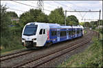 Ein Arriva ET mit der Seitennummer 454 ist hier am 5.9.2026 um 16.31 Uhr nach Maastricht unterwegs.