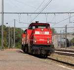 6503,6507 beide von  DB-Schenker  kommen als Lokzug aus Sittard(NL) nach Kinkempois(B) und kammen aus Richtung Sittard(NL),Geleen-Lutterade(NL),Maastricht(NL) und fuhren durch Vise(B) in Richtung Lüttich(B).
Aufgenommen in Vise-Gare(B).
Bei Sommerwetter am Mittag vom 16.8.2018.