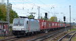 LTE Netherlands B.V., Rotterdam [NL] mit  186 355-4  [NVR-Nummer: 91 80 6186 355-4 D-AKIEM] und Containerzug nach Rzepin (Polen) am 29.09.20 Berlin Hirschgarten.