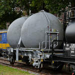 Der Silo- und Staubgutwagen 99625 Ucs wurde 1961 gebaut und war Anfang September 2026 im Eisenbahnmuseum Utrecht ausgestellt.