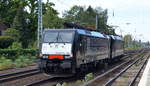 Rail Force One B.V., Rotterdam [NL] mit einem Lokzug mit der MRCE Dispo  ES 64 F4-104  [NVR-Nummer: 91 80 6189 104-3 D-DISPO] am Haken von  185 567-5  [NVR-Nummer: 91 80 6185 567-5 D-DISPO] am
