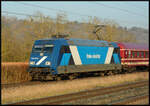 Zum Bundesligaspiel VfL Bochum gegen FC Bayern München beförderte Traincharter (TCS) 103002 (101 128-7) am Morgen des 08.03.2025 die Bochumer Fußballfans mit dem Sonderzug DZ 21300