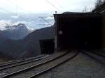 Blickrichtung Oslo auf die Tunnels und die Berge im Hochland bei Myrdal am 30.10.2011.