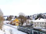 Ryken in Norwegen. Der Zug kommt aus Spikkestad unf fhrt nach Oslo und Moss.