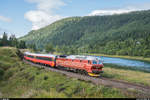 Vy Di 4 651 mit Tagzug Trondheim - Bodø am 2. September 2019 zwischen Mo i Rana und Skonseng.