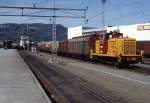 Bei der NSB 5.689, die hier im Mai 1988 in Trondheim rangiert, handelt es sich um die frühere DB 261 004, die 1986/87 an die NSB verkauft worden ist