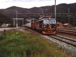 14 2176 und eine Di8 mit Gterzug bei Stren am 6-7-2000.