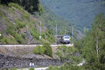 NSB EL 18 2252 vor Styvisethhaugen auf der Flåm Eisenbahn.