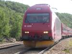 Eine Baureihe 18 auf dem Weg von Oslo nach Bergen auf der Hardangervidda , 20.08.2005