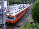 Der 39 Jahre alte Triebzug BM 69007 / BS 69607 im Bahnhof von Arendal.