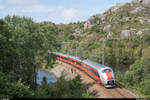 Vy Krengetog BM 73 107 unterwegs als Regiontog Stavanger - Oslo am 20.