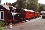Dampflok 2 auf seine Endpunkt in der Hamar Norsk Jerbanemuseum in Hamar am 10-07-2000.