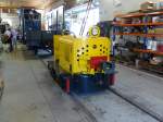 Diese  Spurverbreitete  Feldbahnlok steht in der Station Lkken der Thamshavnbanen.24.07.2013.