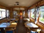 Blick in den sehr schn restaurierten Speisewagen der Thamshavnbanen.24.07.2013.