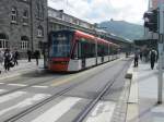 Straenbahn am Bahnhof in Bergen (Foto: 11.06.2012)
