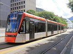 Strassenbahn Bergen Linie 1 mit Triebwagen 217 02.