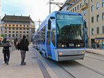 Oslo Triebwagen 168 an der Haltestelle Jernbanetorget (Hauptbahnhof) in Oslo am 03.