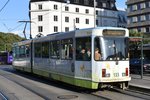 OSLO (Provinz Oslo), 12.09.2016, Wagen 133 als Linie 12 nach Disen in der Haltestelle Solli