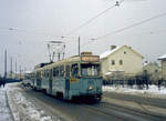 Oslo Oslo Sporveier SL 11 (Høka SM53 252) Grefsenveien am 23. Januar 1971. - Scan eines Farbnegativs. Film: Kodak Kodacolor X.