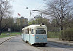 Oslo Oslo Sporveier Lilleakerbanen SL 9 (Tw  Gullfisk  E 158) Drammensveien am 8. Mai 1971. - Scan eines Farbnegativs. Film: Kodak Kodacolor X. Kamera: Minolta SRT-101.