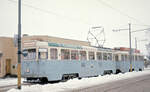 Oslo Oslo Sporveier SL 11 (Tw 217 (Høka)) Kjelsås am 23. Januar 1971. - Scan eines Diapositivs.