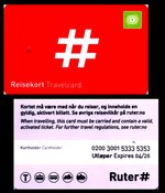 OSLO (Provinz Oslo), 06.09.2016, Wochenticket für den ÖPNV in der norwegischen Hauptstadt; man kauft das Plastikkärtchen in einem Kiosk und aktiviert es beim ersten Fahrtantritt in Zug,