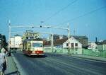 Trondheim 18-08-1979 Tram Linie 2 [Tw 16] nach Lade; eröffnet 1958,eingestellt 1988 