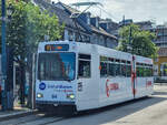 Straßenbahn Trondheim Zug 94 auf der Linie 9 nach Lian in der Starthaltestelle St.