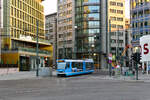 Straßenbahn Strømmen /Duewag SL79 #131 der Linie 12 am 31.08.2021, Fred Olsens gate, Oslo.