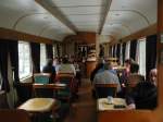 Im Speisewagen des  Nordlandexpress .