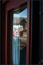 Vorhang auf für X626.205    Im Bahnhof Stainz wartet er geduldig auf seine weiteren Dienste zur Erhaltung der Strecke.