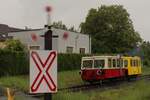 Der Bahnhof Feistritz im Rosental besitzt noch eine der letzten Eisenbahnkreuzungen die mit  L�ffelr�dern  abgesichert ist.