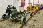 Im Rundlokschuppen des Südbahnmuseums am Bahnhof Mürzzuschlag befindet sich eine große Draisinensammlung, 07.07.2019 