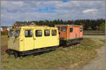 Private Bahndienstfahrzeuge auf einer Wiese nächst der Koralmbahn. 
8.03.2019
