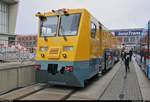 Schienenfräszug SF02T-FS, hergestellt von der Linsinger Maschinenbau Gesellschaft mbH, steht auf dem Gleis- und Freigelände der Messe Berlin anlässlich des  Tags des Eisenbahners  im