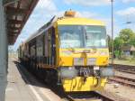 Am 15.06.2014 kam die Schienenfräse (427 001)aus Richtung Salzwedel nach Stendal und fuhr nach kurzem Halt weiter in Richtung Magdeburg.