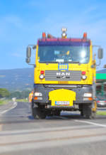 Ein ganz normaler LKW???    Einzig die Beschriftung verrät auf den Ersten Blick das mehr dahinter steckt.