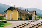19. Juni 1994 der Bahnhof St.Lorenzen an der Murtalbahn 
